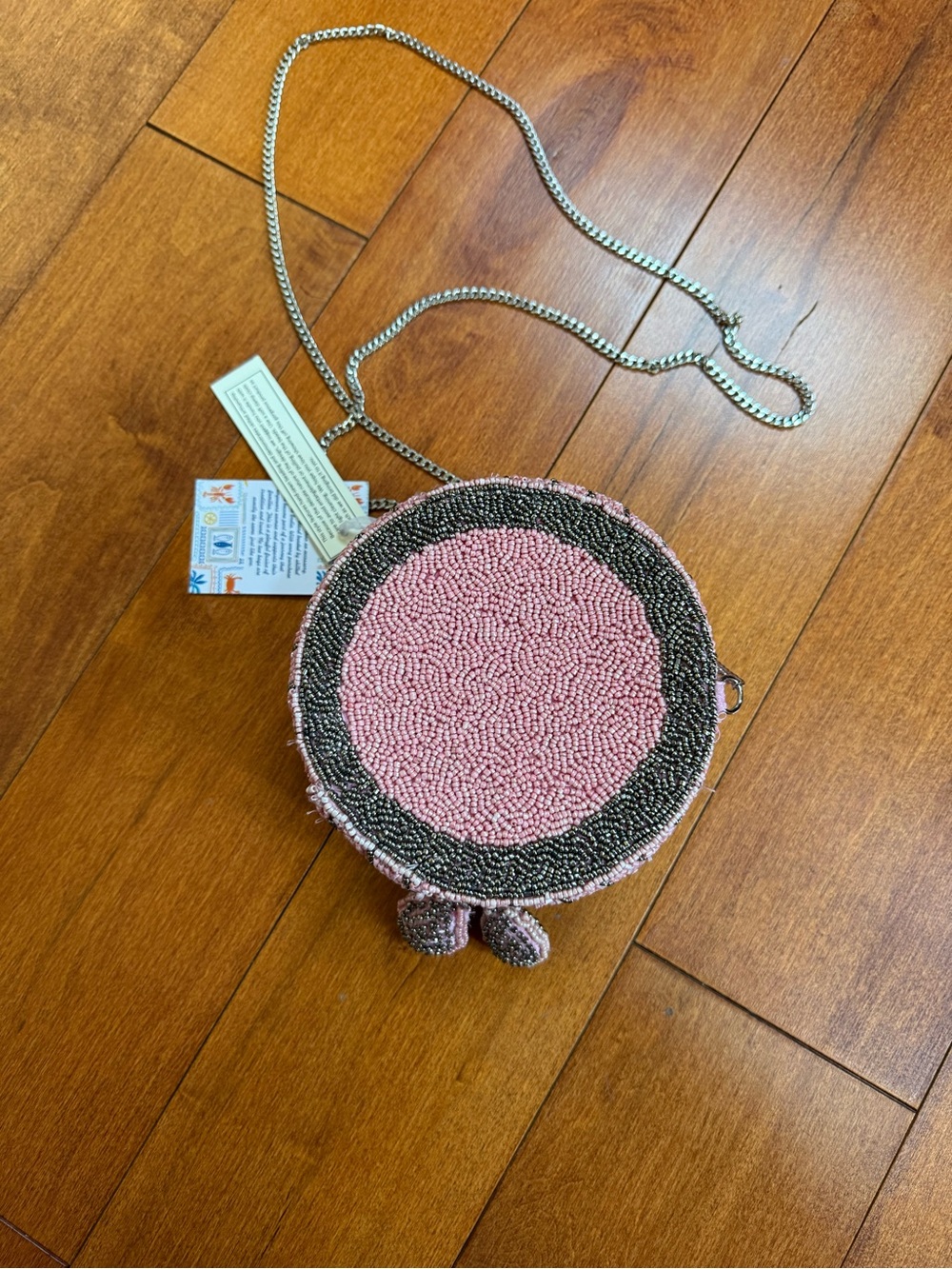 Maryland Crab Beaded Crossbody Bag - Pink & red - Picture 3 of 5